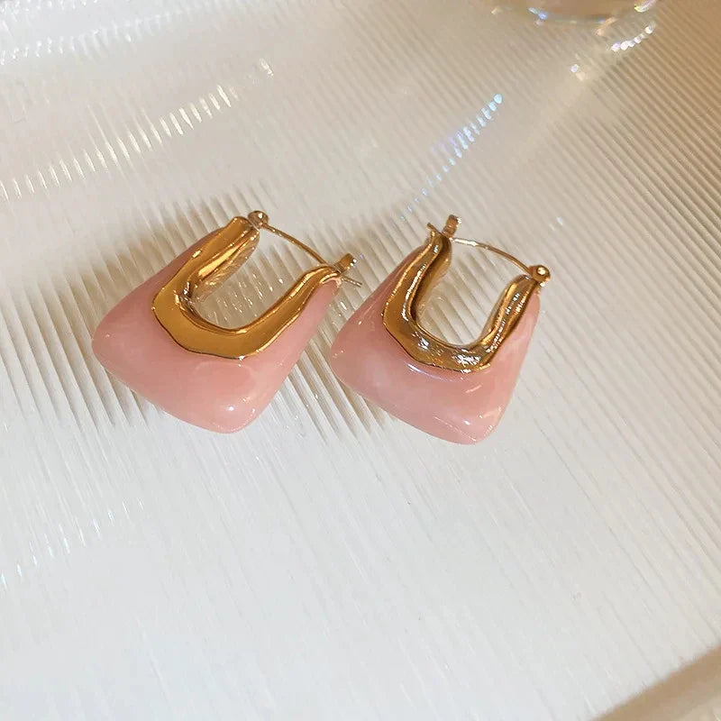 Maelis Amber Hoop Earrings