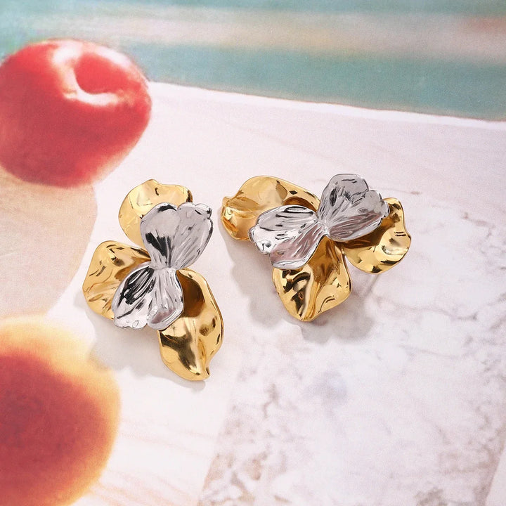 Royal Rose 18k Gold-Plated Earrings