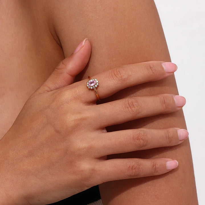 Minimalist Gemstone Rings - 18k Gold