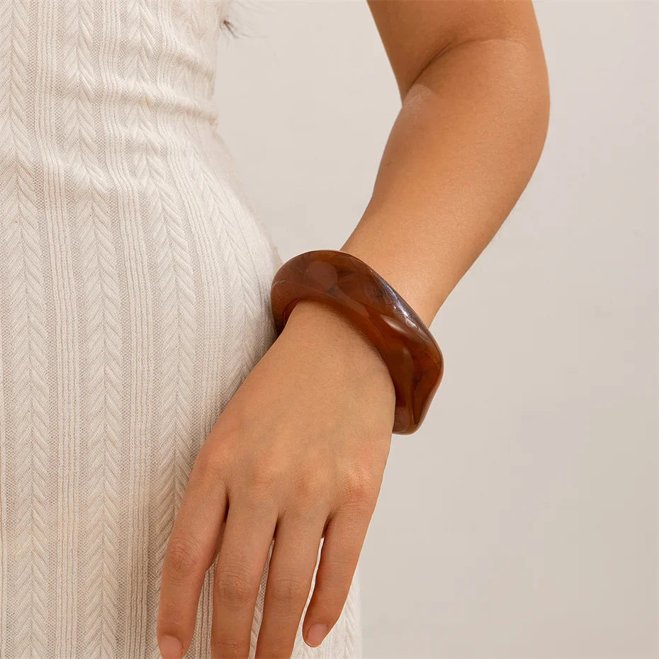 Marcelli Cocoa Curve Bracelets