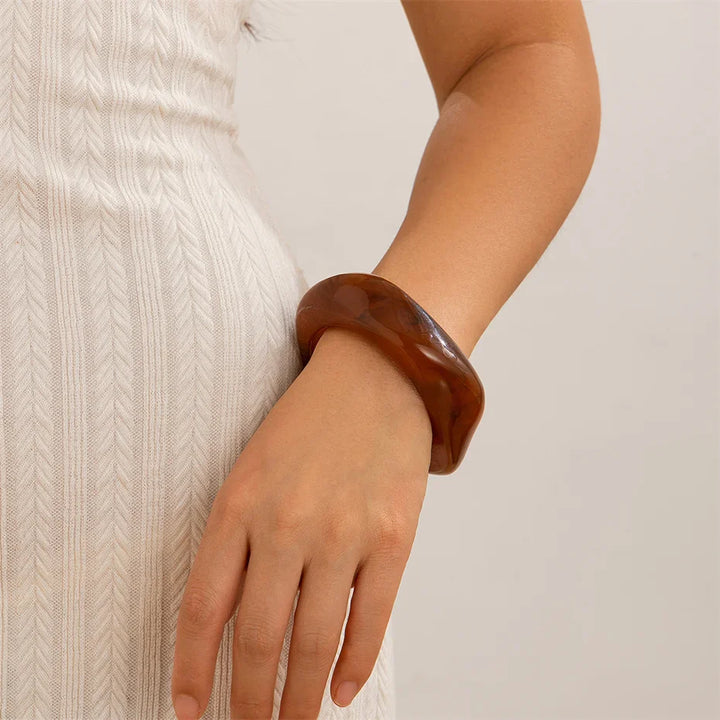 Marcelli Cocoa Curve Bracelets
