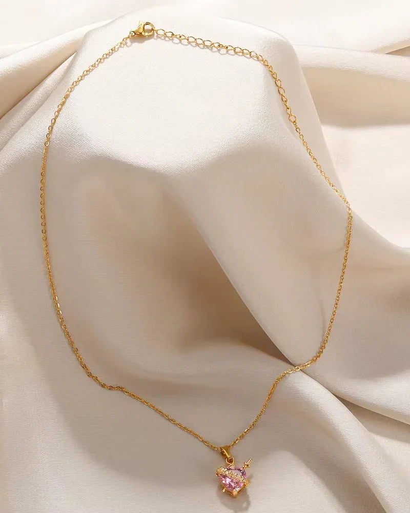 Immaculate Heart of Mary Necklace (Gold Plated)