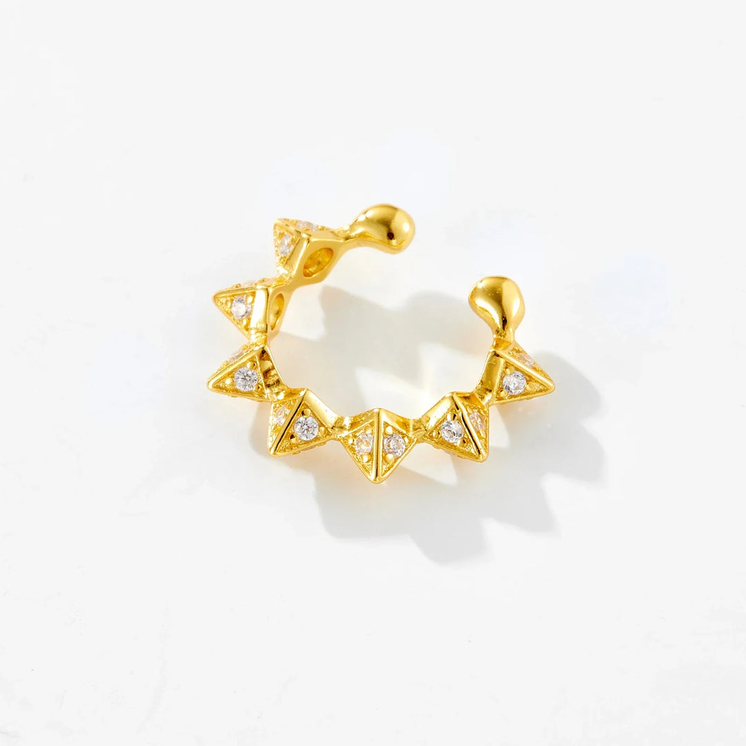 Triangle Zircon 925 Sterling Silver Ear Cuff