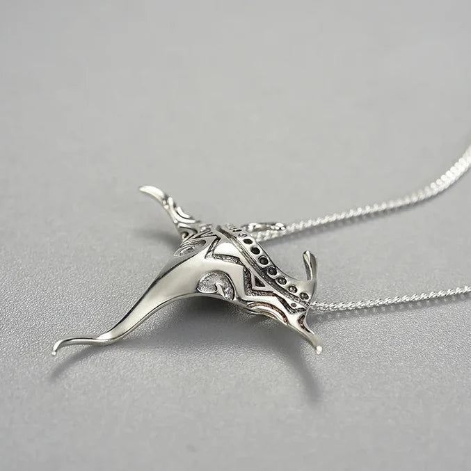 Manta Ray 925 Sterling Silver Necklace