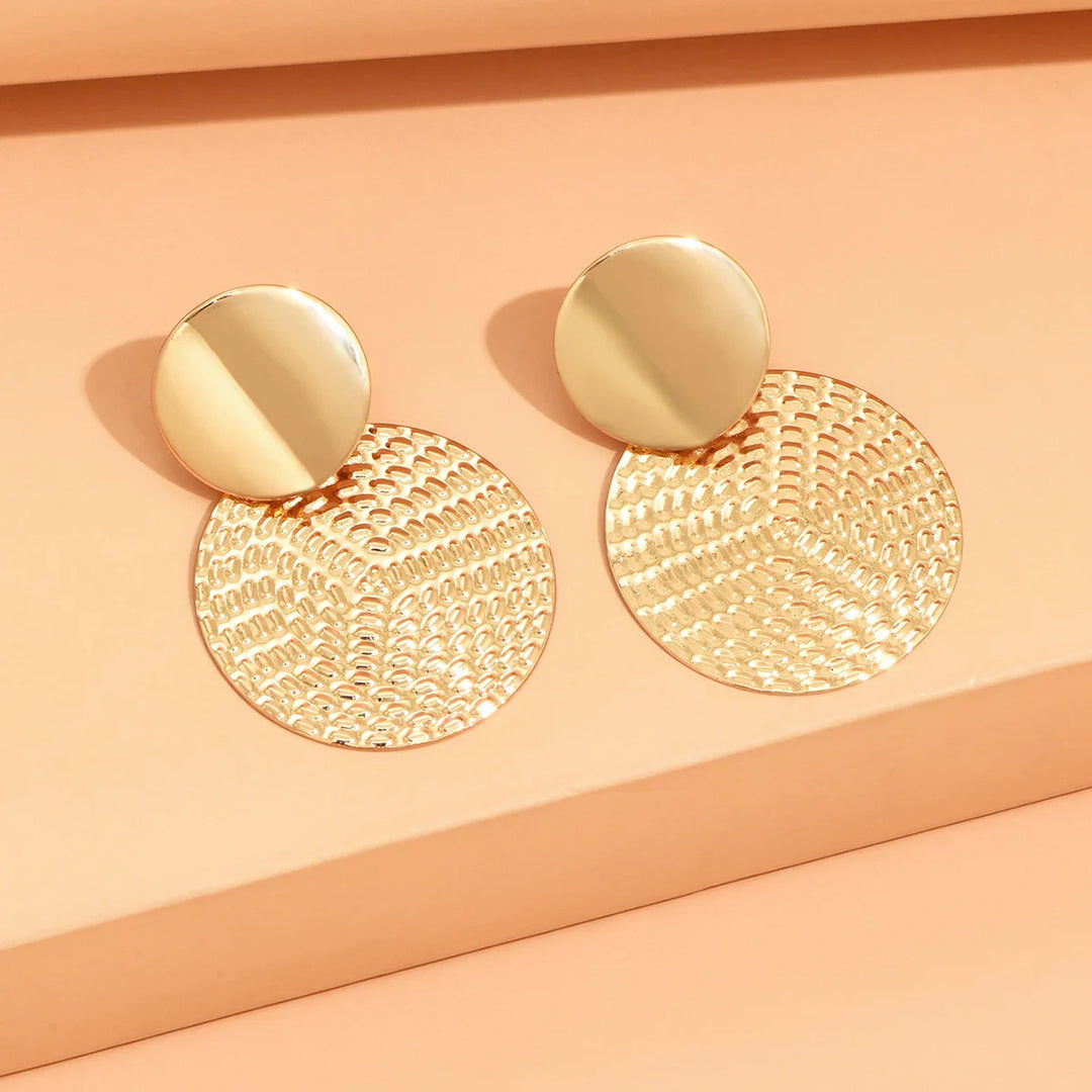 Calvera Bold Spiral Medallion Earrings