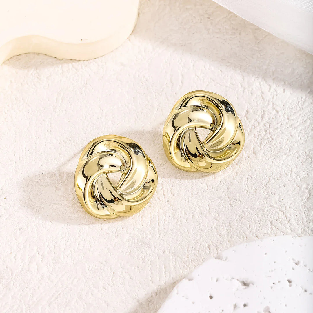 Celvera Twisted Knot Stud Earrings