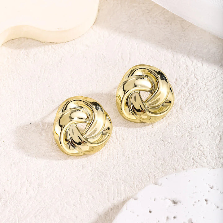 Celvera Twisted Knot Stud Earrings