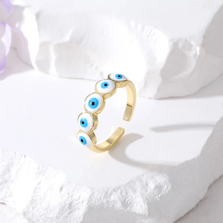 Adjustable Evil Eye Rings