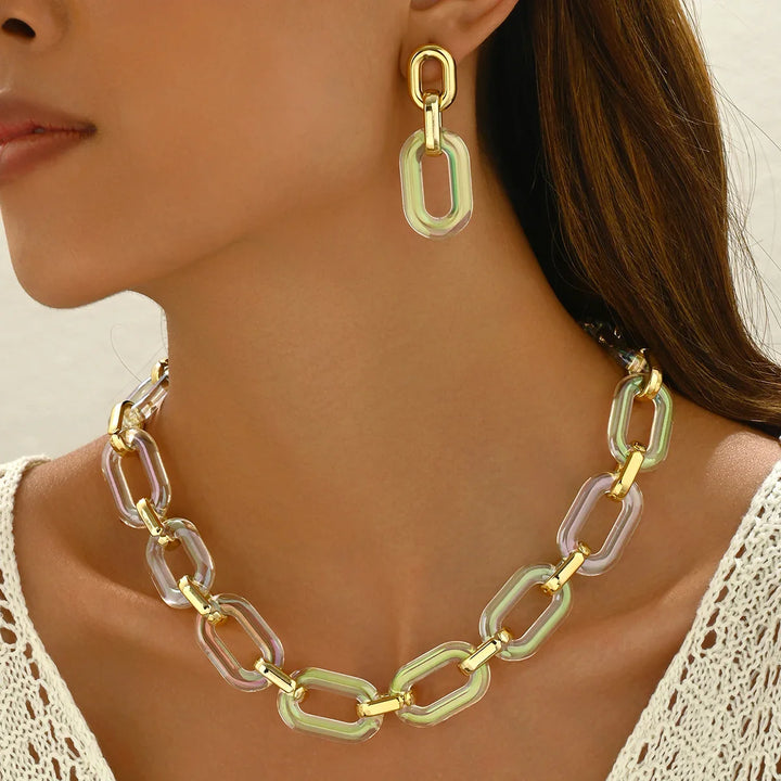 Noctelle Chain Statement Earrings