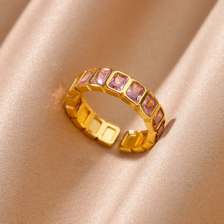 Velmira Luxe Prism Gem Statement Ring