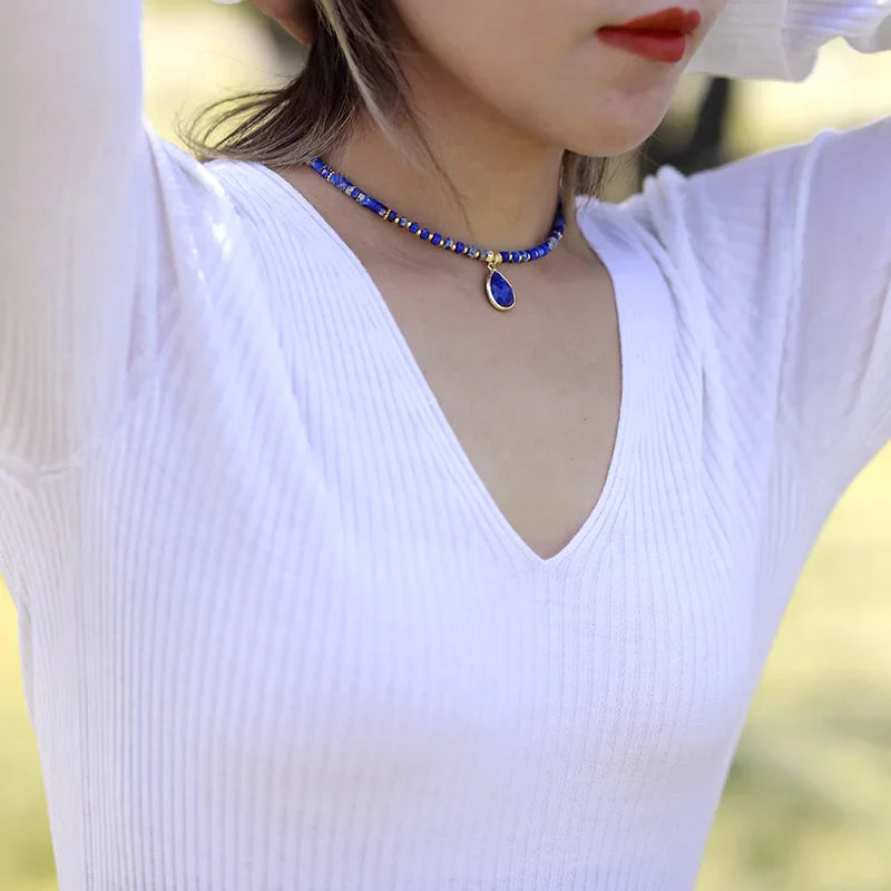 Aluka Gemstone Choker Necklace – Black Onyx