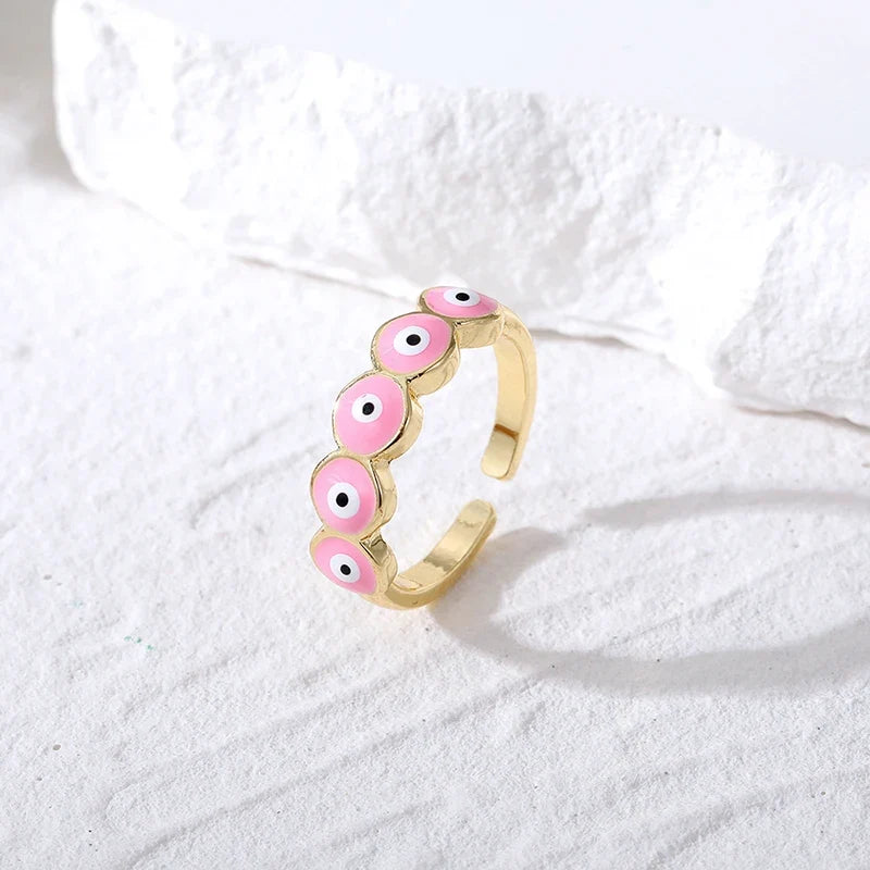 Adjustable Evil Eye Rings
