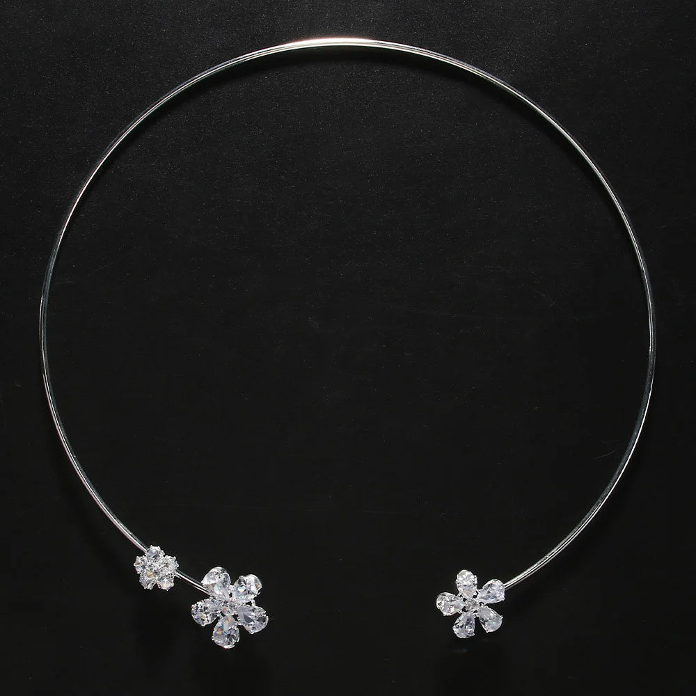 Stonefans Fashion Crystal Flower Collar Necklace