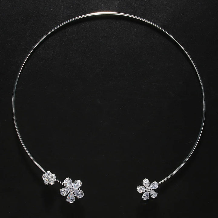 Stonefans Fashion Crystal Flower Collar Necklace