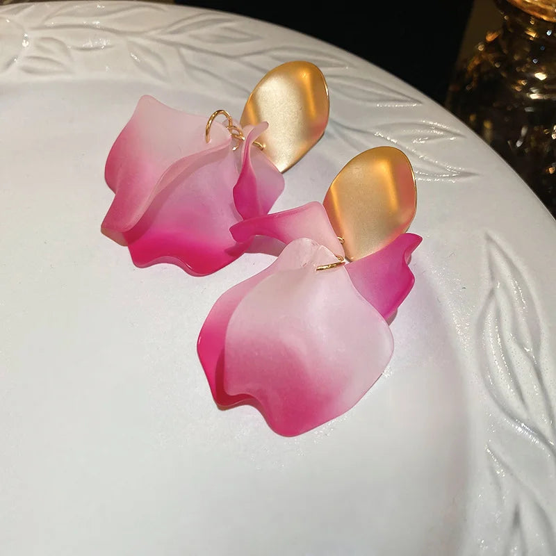 Ravella Scarlet Petal Earrings