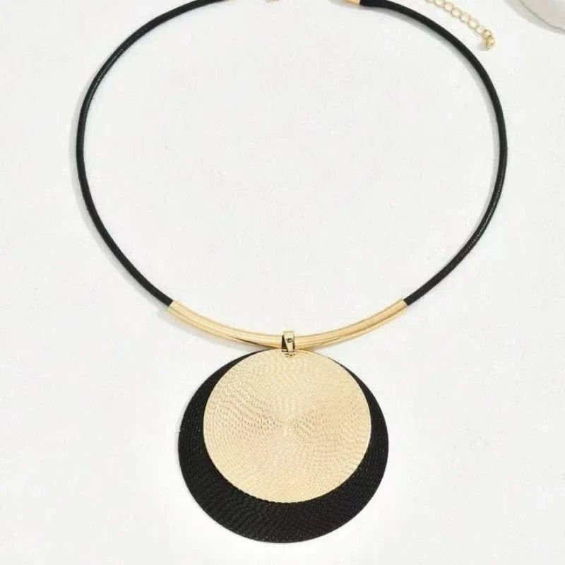 Orvella Bohemian Layered Circle Statement Necklace