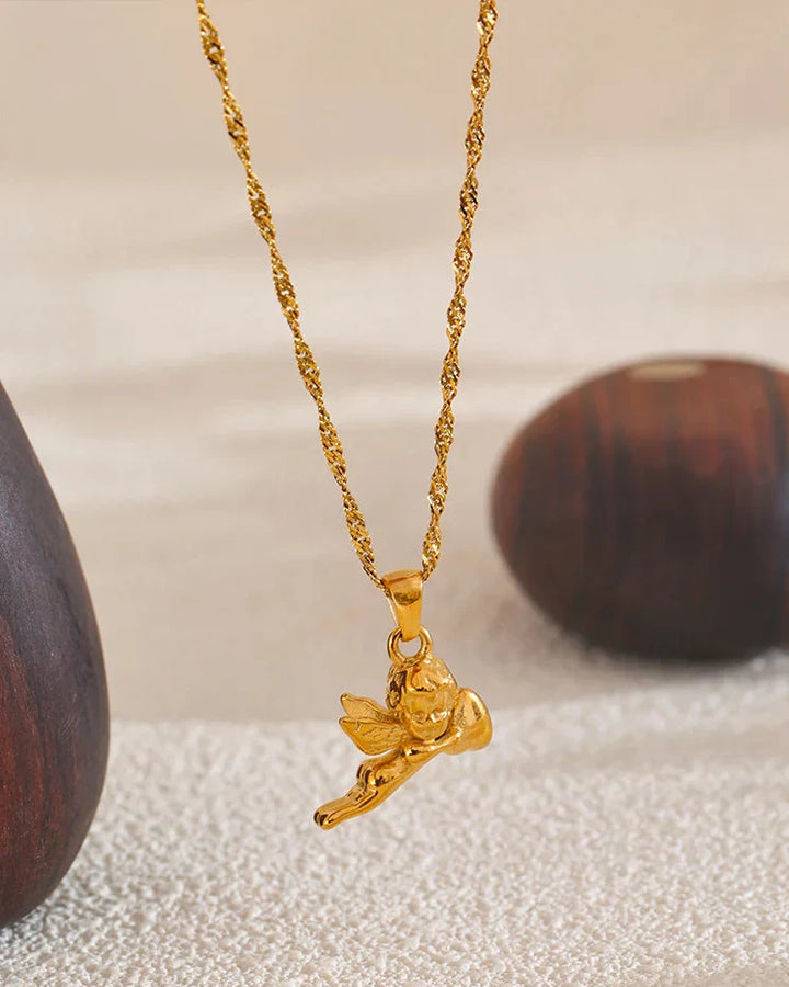 Angel Messenger of Divine Love Necklace (Gold Plated)