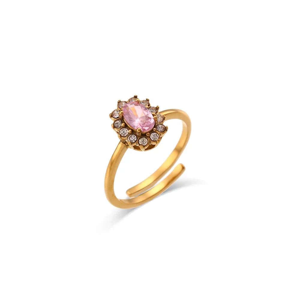 Minimalist Gemstone Rings - 18k Gold