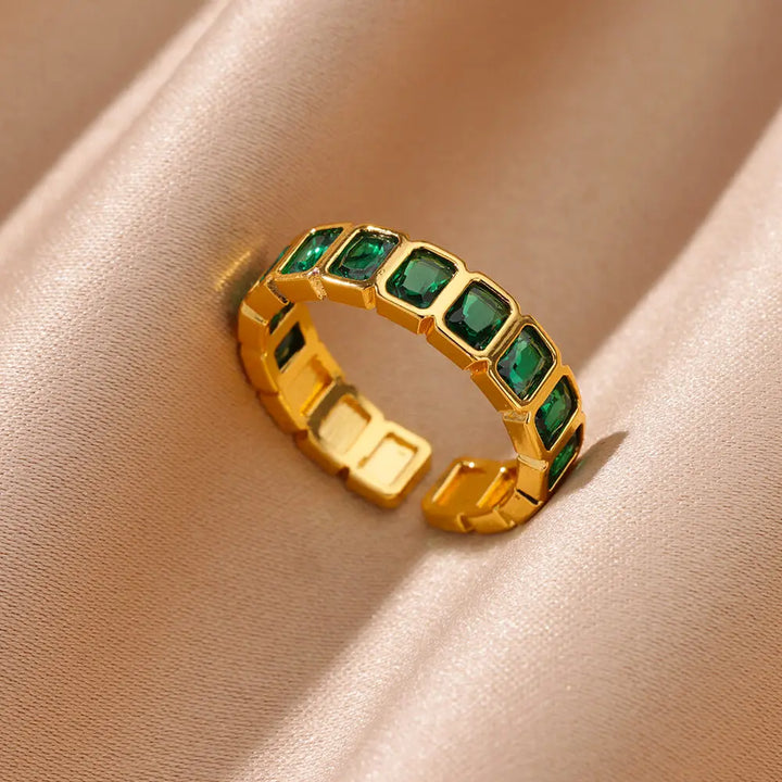 Velmira Luxe Prism Gem Statement Ring
