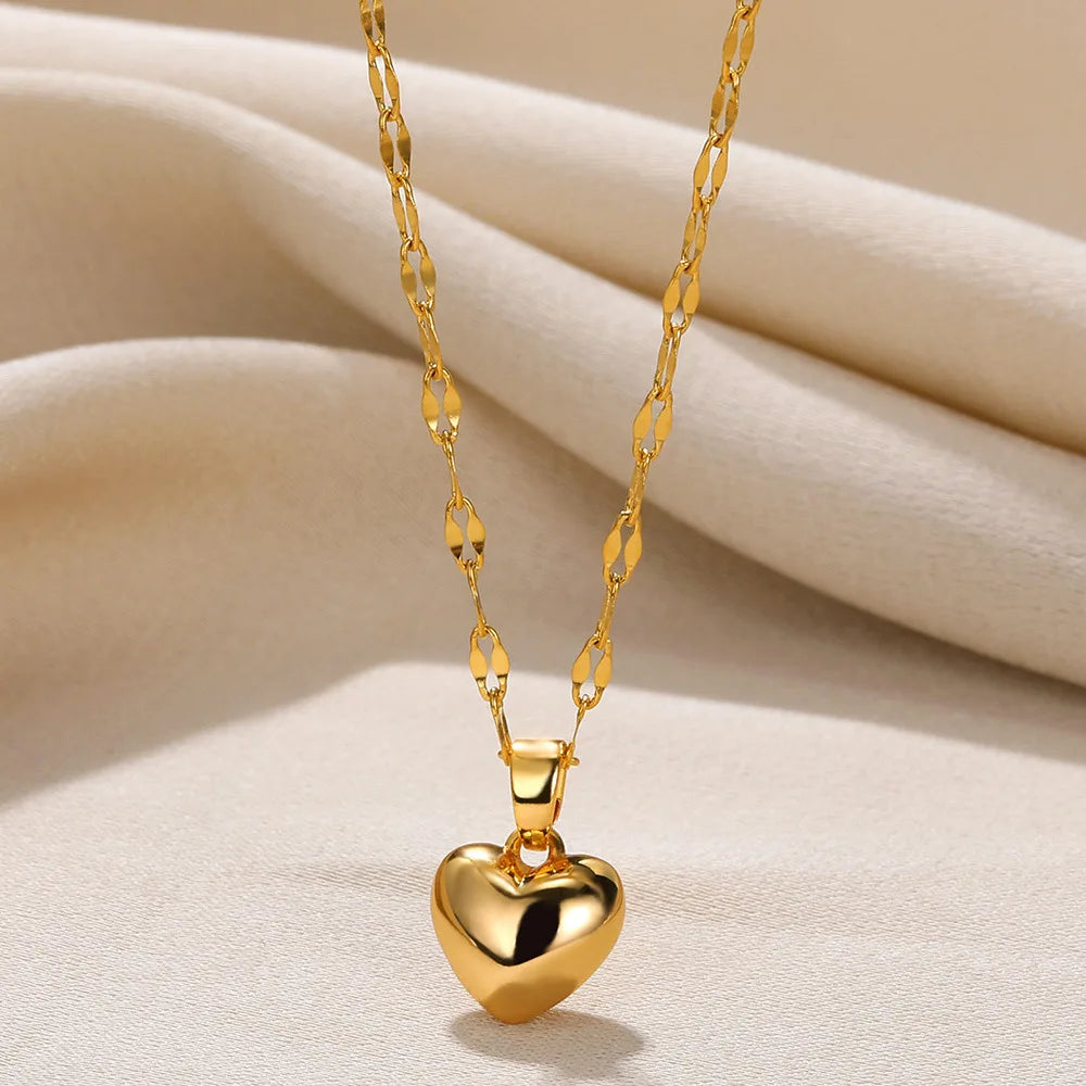 The "Timeless Love" Puffy Heart Necklace