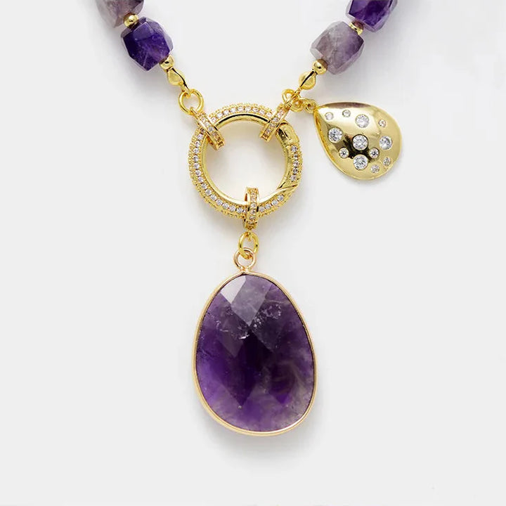 Amethyst Pavé Statement Necklace
