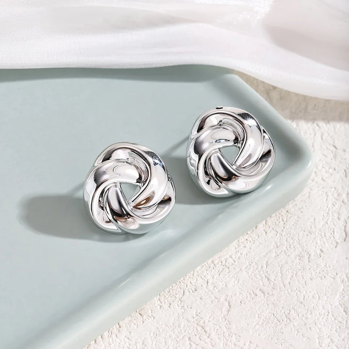 Celvera Twisted Knot Stud Earrings