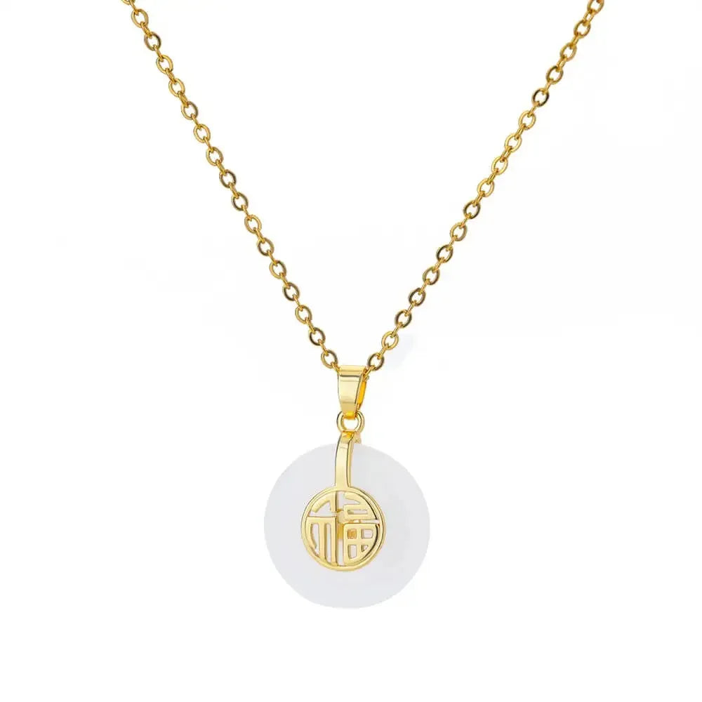 Elise Oval Stone Necklace