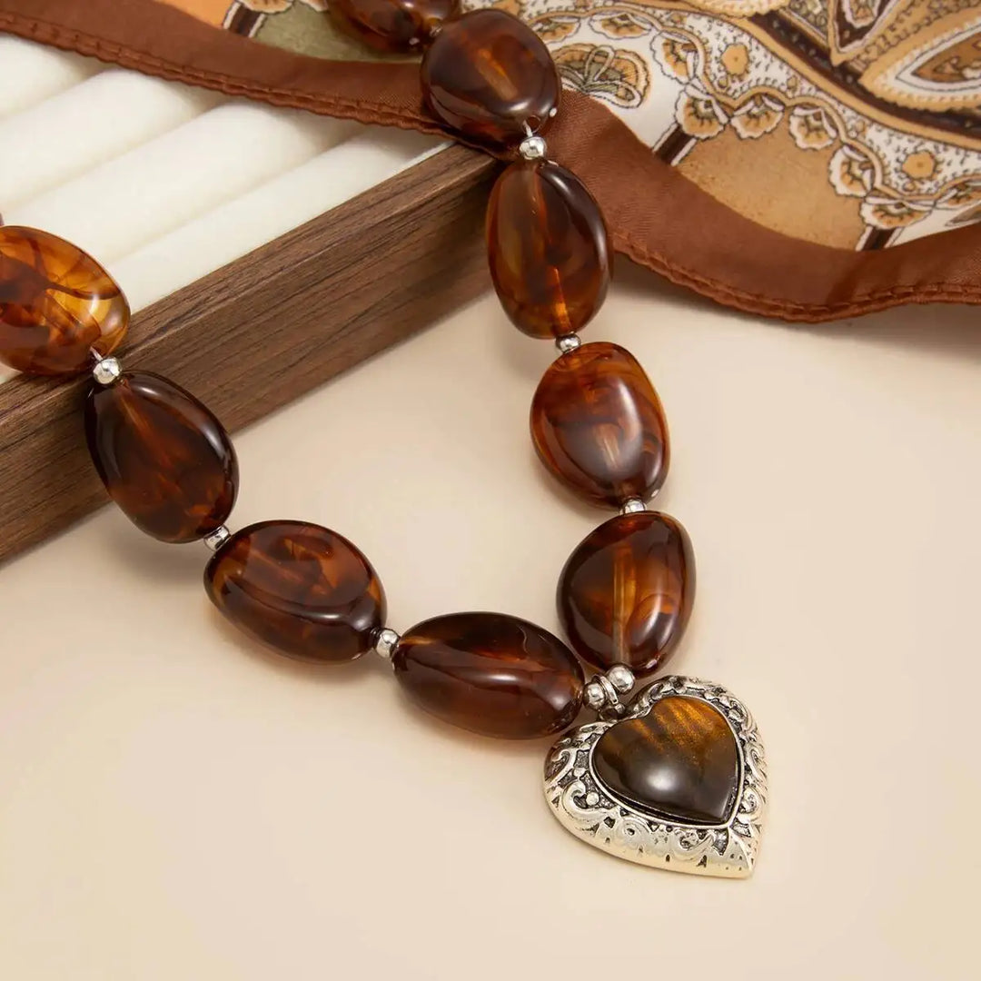 Sophisticated Medallion Heart Necklace