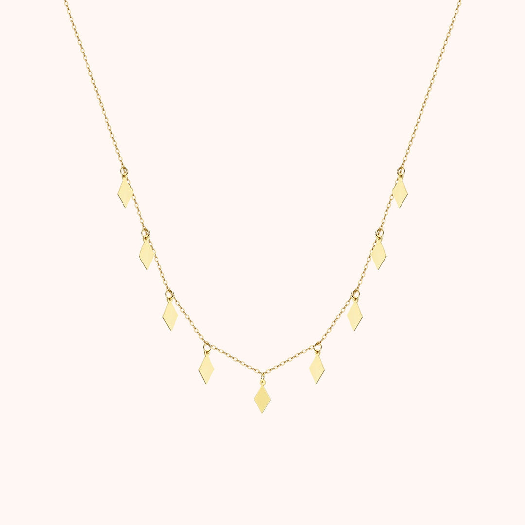 Diamond-Shaped Choker – 925 Sterling Silver Necklace