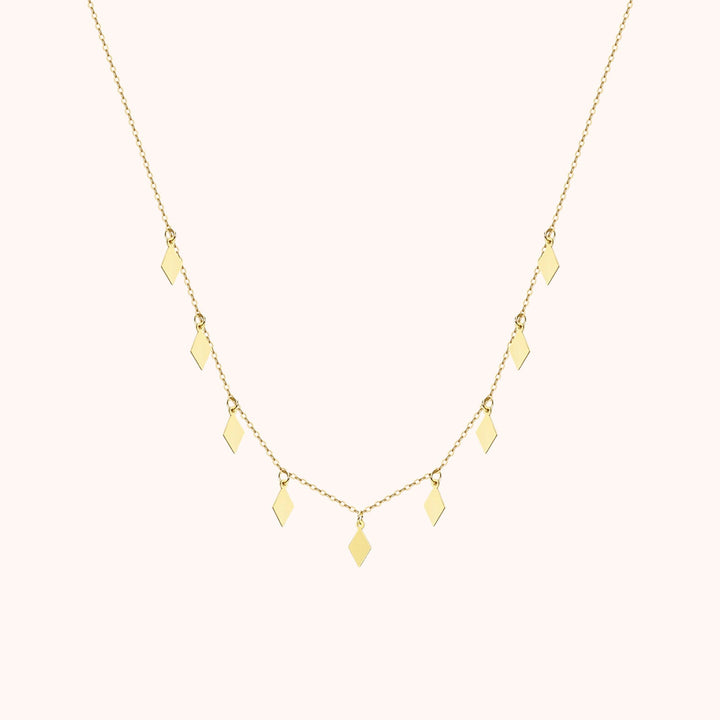Diamond-Shaped Choker – 925 Sterling Silver Necklace