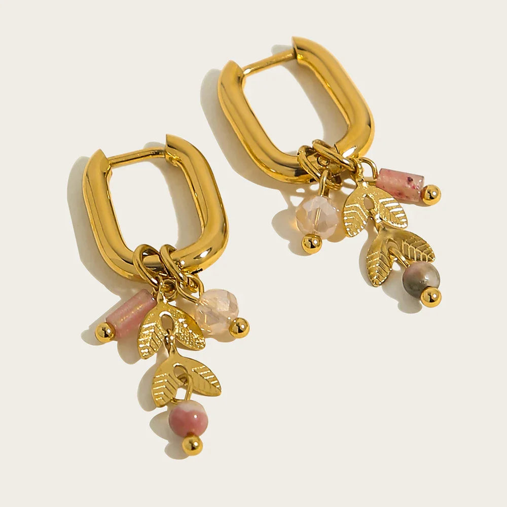 Elaris Jade Charm Hoops