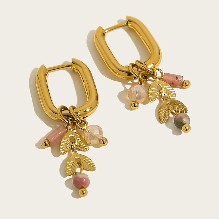Elaris Jade Charm Hoops