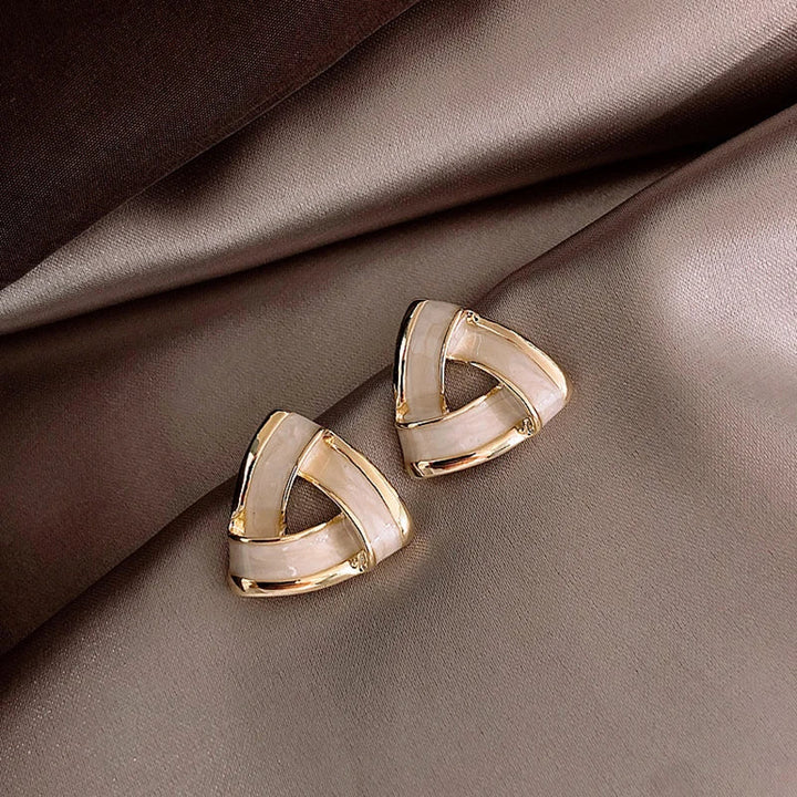 Elara Enamel Frame Earrings
