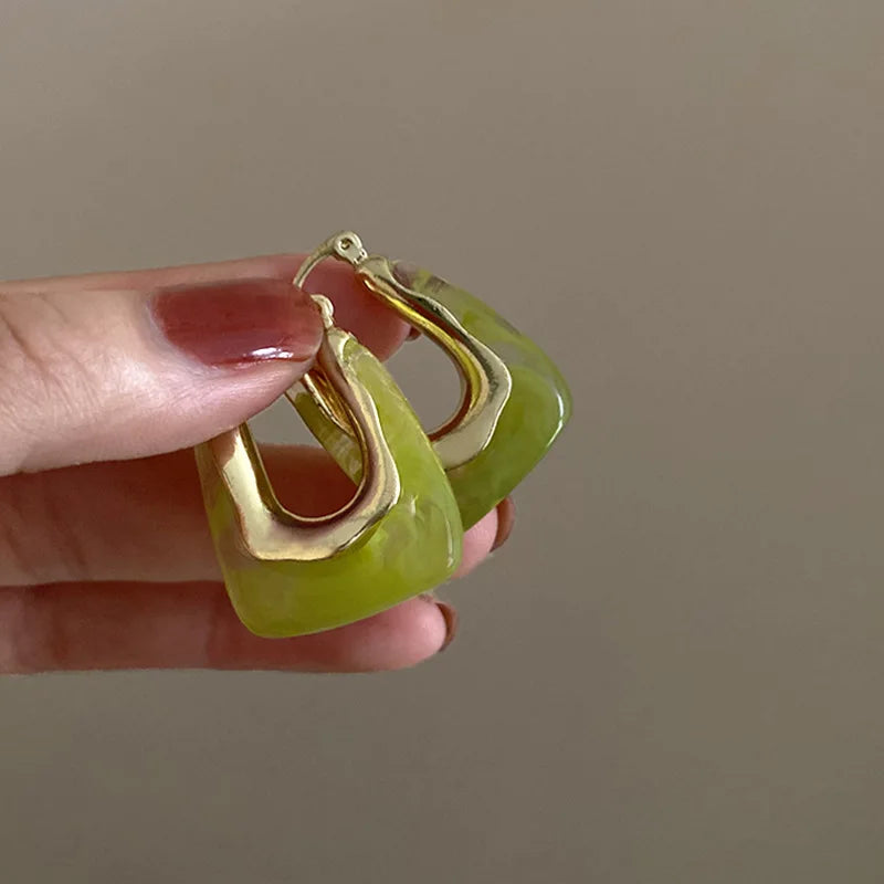 Maelis Amber Hoop Earrings