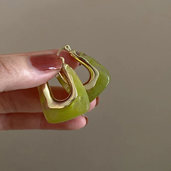 Maelis Amber Hoop Earrings