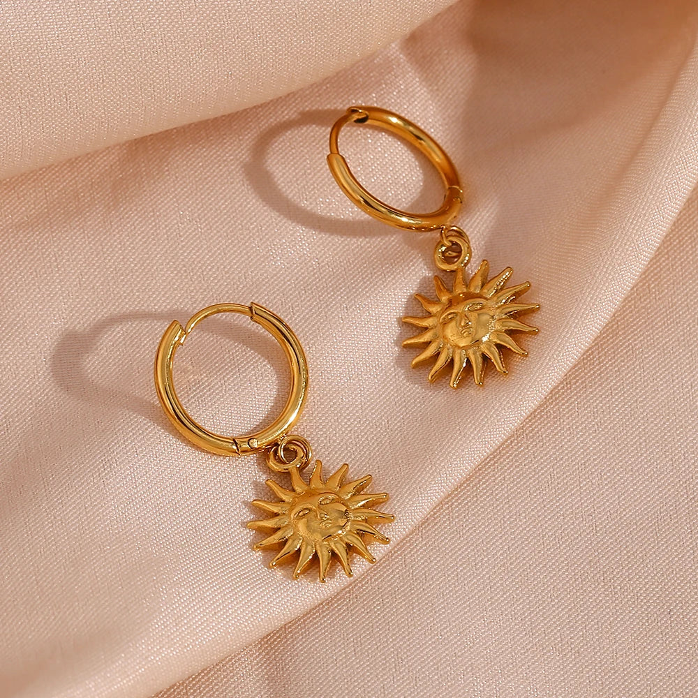 Sun Goddess Earrings - 18k Gold Plated