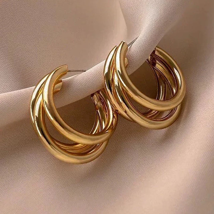 Celeste Triple Curve Earrings