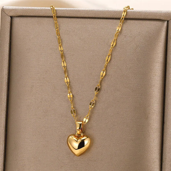 The "Timeless Love" Puffy Heart Necklace