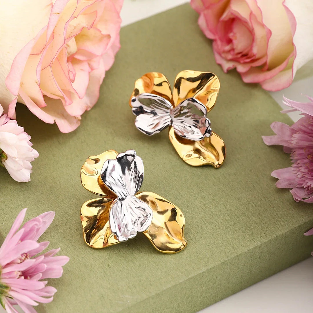 Royal Rose 18k Gold-Plated Earrings