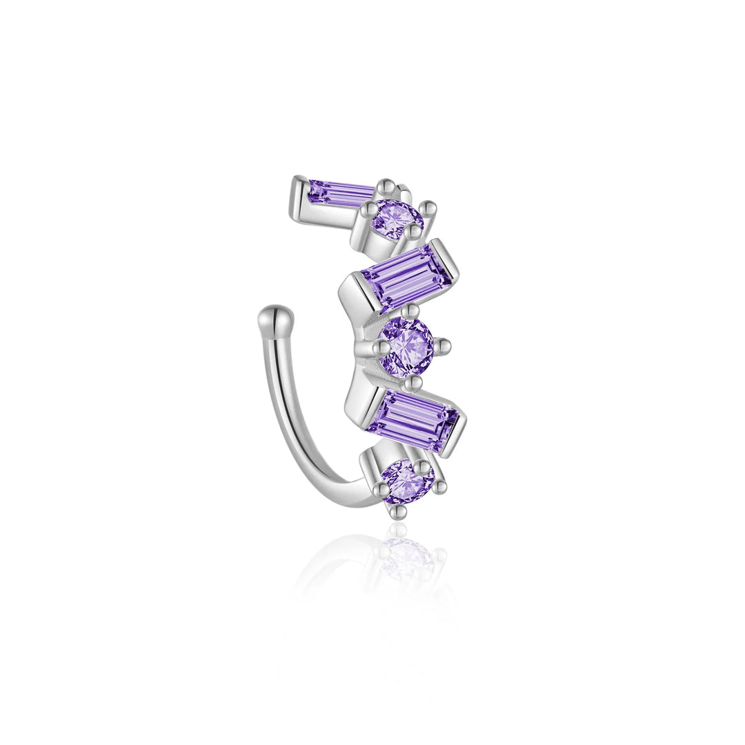 Baguette CZ Stones 925 Sterling Silver Ear Cuff