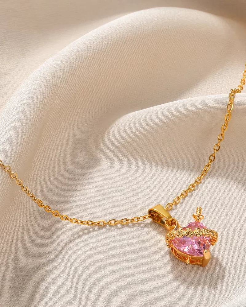 Immaculate Heart of Mary Necklace (Gold Plated)