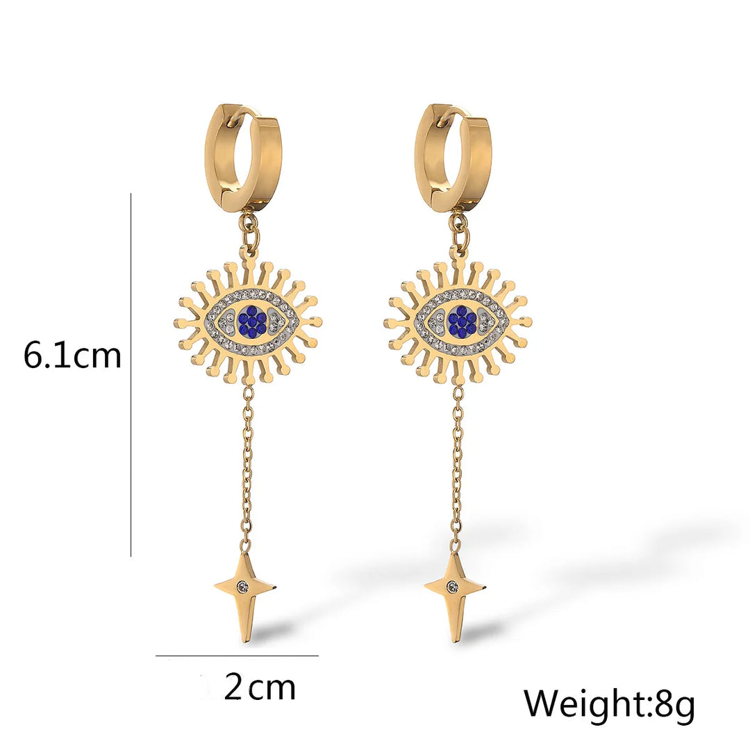 Vintage Evil Eye Drop Earrings
