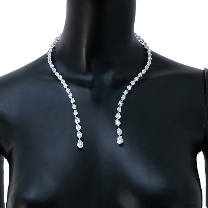 Stonefans Fashion Zircon Water Drop Collar Necklace