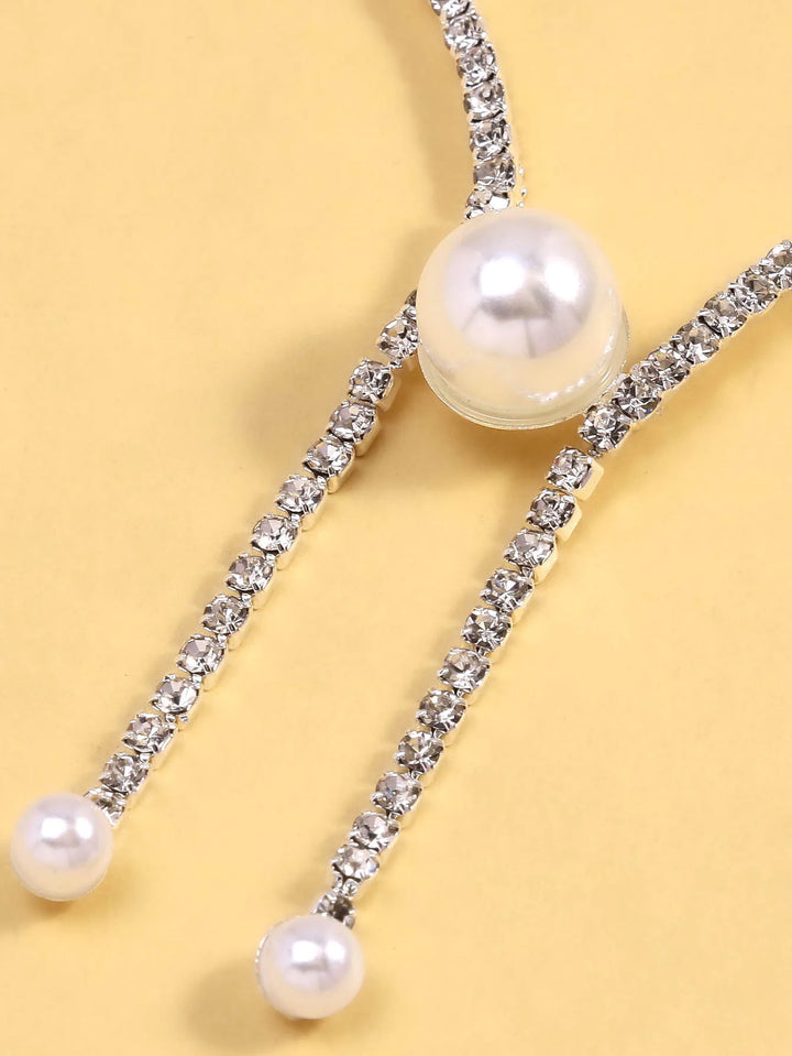Heavy-duty rhinestone open choker Nacklace