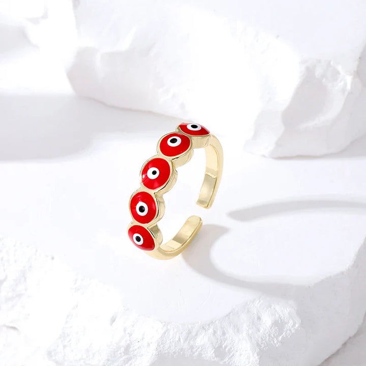 Adjustable Evil Eye Rings