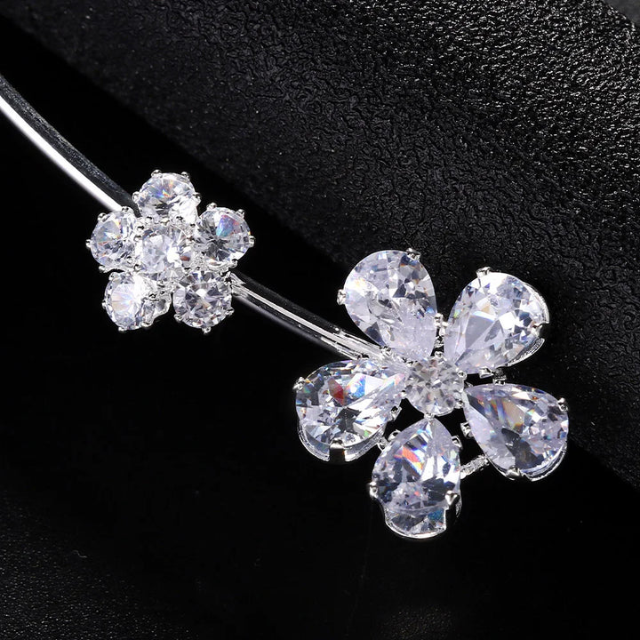 Stonefans Fashion Crystal Flower Collar Necklace