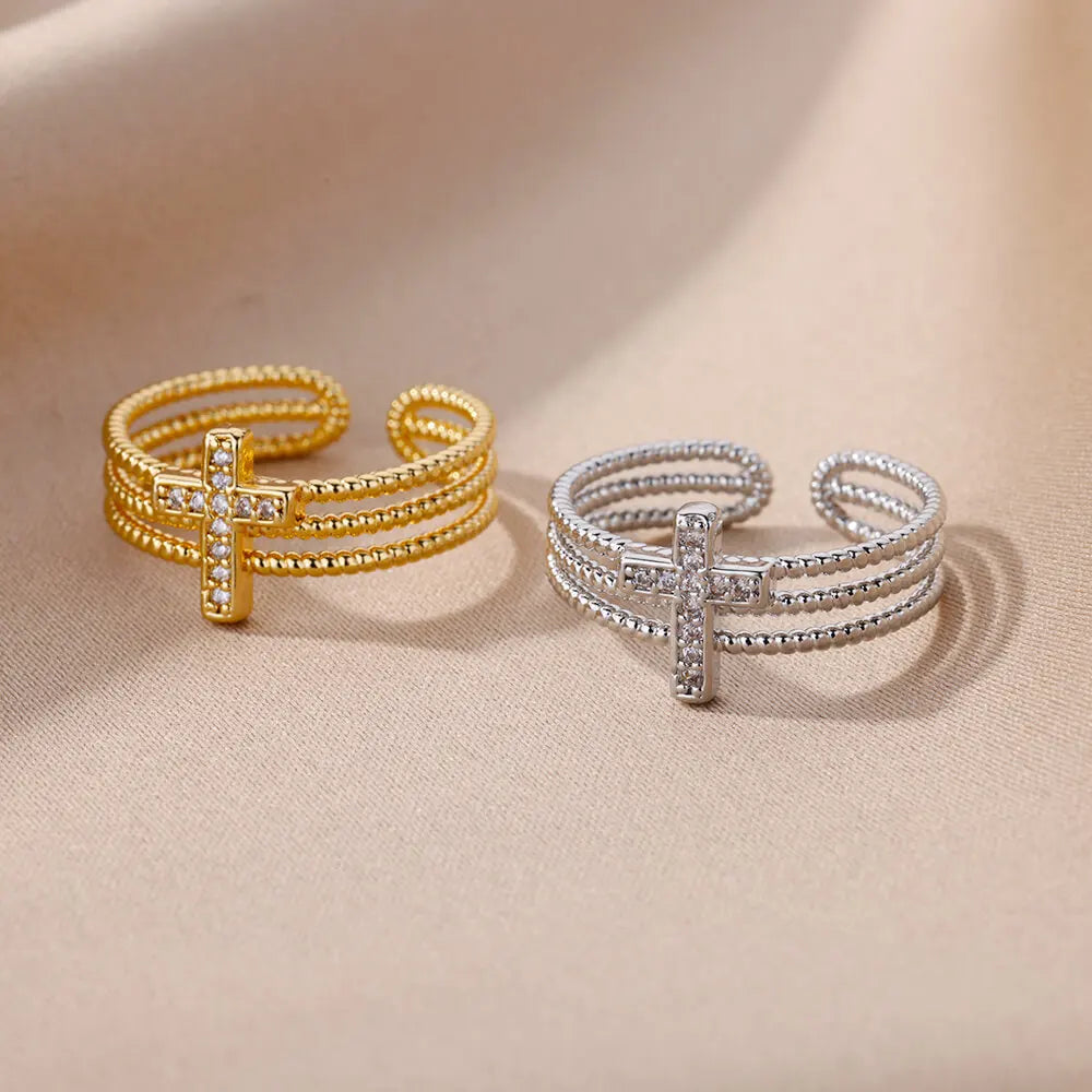 Covenant Pavé Cross Ring
