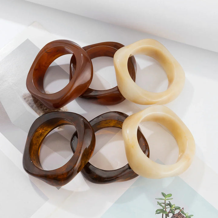 Marcelli Cocoa Curve Bracelets