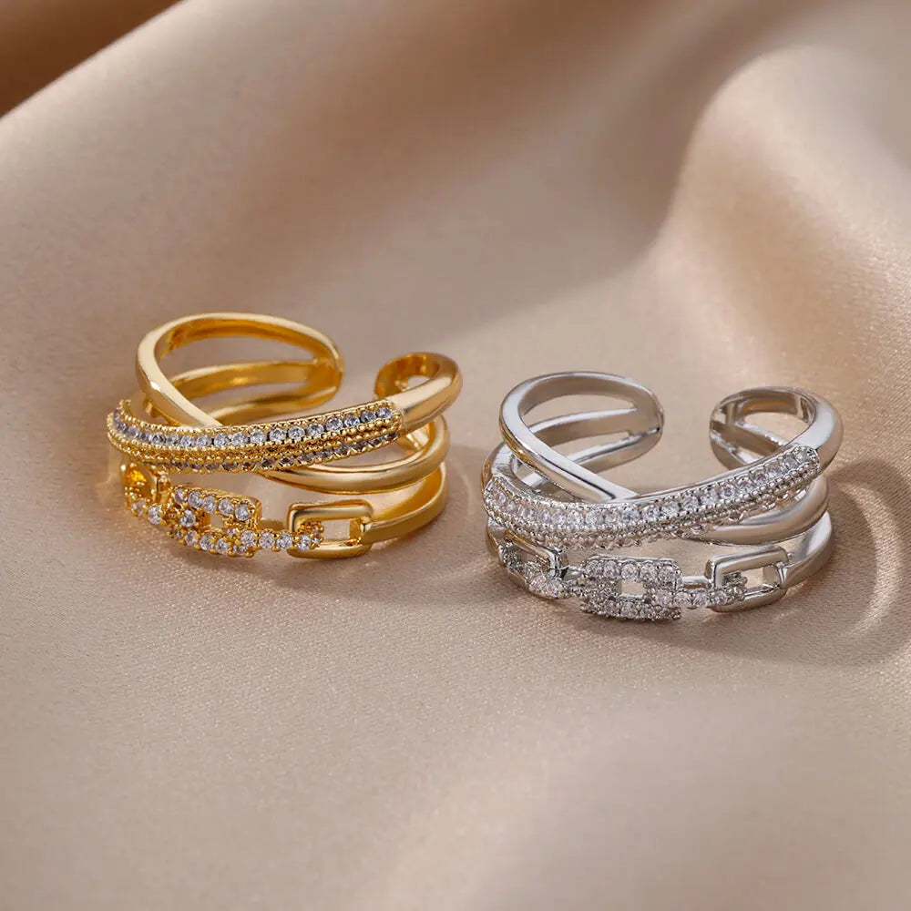 Ava | Chic Adjustable Diamond Ring