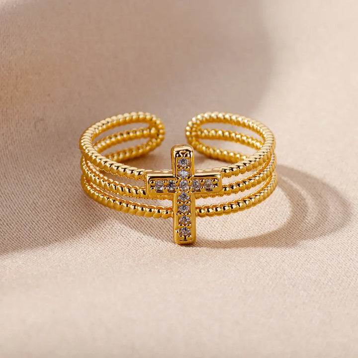 Covenant Pavé Cross Ring